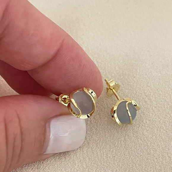 Jewelry - 18k Gold Filled Jade Stud Earrings